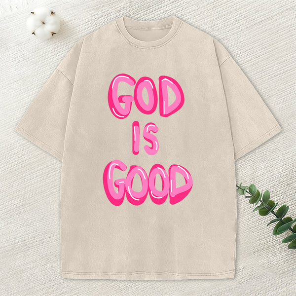 God Is Good Christian Washed T-Shirt