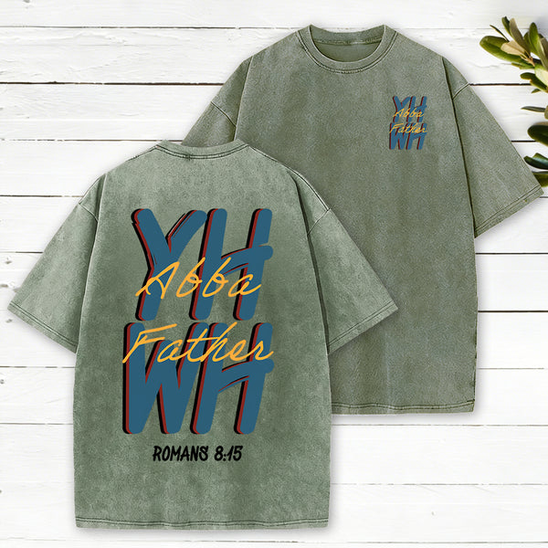 Loved By Her Man Him Woman Christian Couple Washed T-Shirt