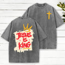 Jesus Is King Christian Washed T-Shirt