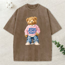 Jesus Loves Me Christian Washed T-Shirt