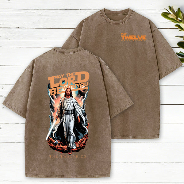 May The Lord Be With You Christian Washed T-Shirt
