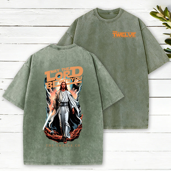 May The Lord Be With You Christian Washed T-Shirt