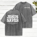 Jesus Saves Christian Washed T-Shirt
