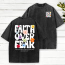 Faith Over Fear Christian Washed T-Shirt