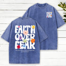Faith Over Fear Christian Washed T-Shirt