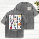 Faith Over Fear Christian Washed T-Shirt