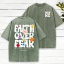 Faith Over Fear Christian Washed T-Shirt