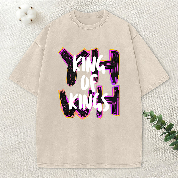King Of Kings YHWH Christian Washed T-Shirt