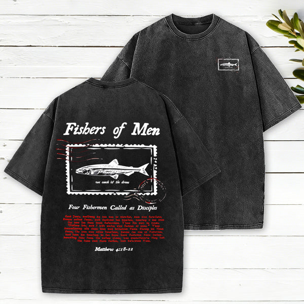 Fishers Of Men Christian Washed T-Shirt