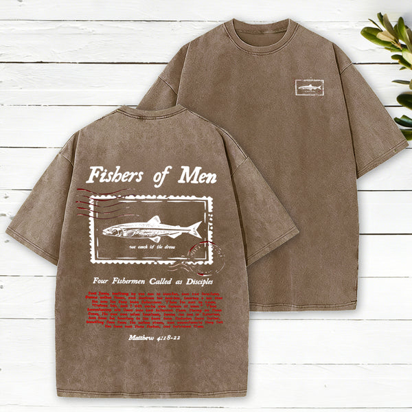 Fishers Of Men Christian Washed T-Shirt