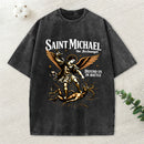 Saint Michael Christian Washed T-Shirt