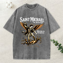 Saint Michael Christian Washed T-Shirt