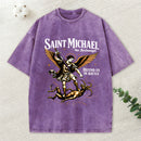 Saint Michael Christian Washed T-Shirt