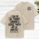 I Can Do All Things Through A Verse Christian Washed T-Shirt