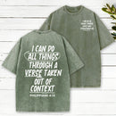 I Can Do All Things Through A Verse Christian Washed T-Shirt