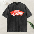 Jesus The Only Way Christian Washed T-Shirt