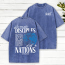 Go Make Disciples Christian Washed T-Shirt