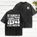 Follow Jesus And Slap People Funny Christian Washed T-Shirt