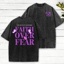 The Keys Of Happiness Faith Over Fear Christian Washed T-Shirt