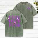 The Keys Of Happiness Faith Over Fear Christian Washed T-Shirt