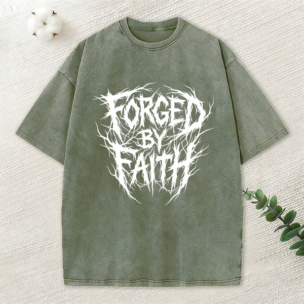 Forged By Faith Chrsitian Washed T-Shirt