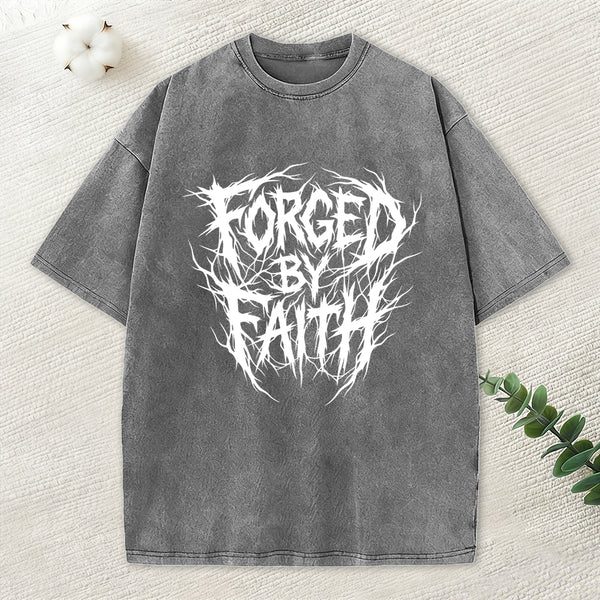 Forged By Faith Chrsitian Washed T-Shirt