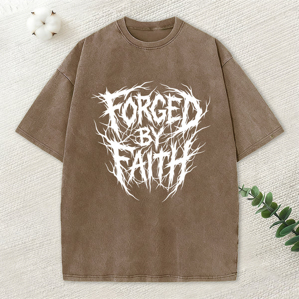 Forged By Faith Chrsitian Washed T-Shirt