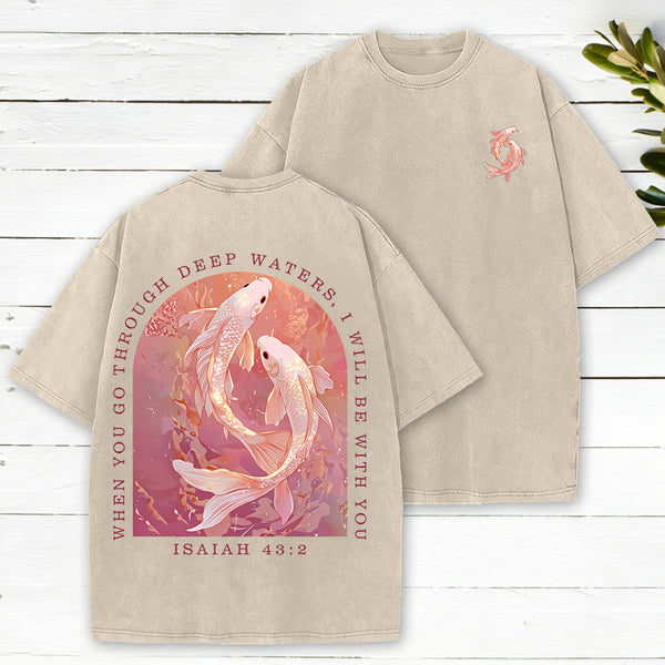 I WIll Be With You Christian Washed T-Shirt