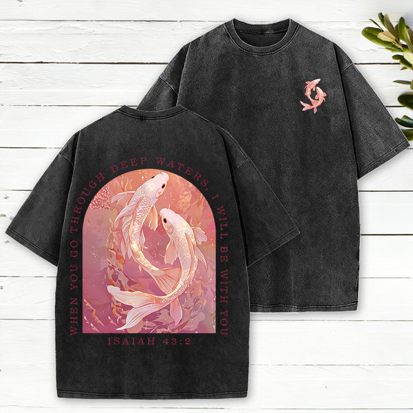 I WIll Be With You Christian Washed T-Shirt