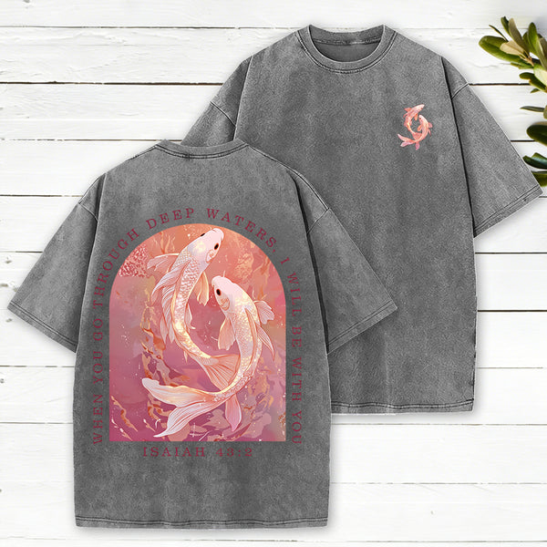 I WIll Be With You Christian Washed T-Shirt