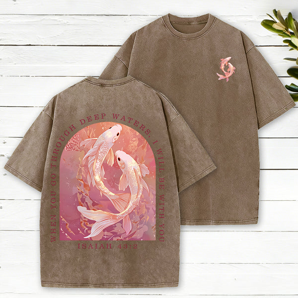 I WIll Be With You Christian Washed T-Shirt