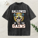 Hallowed Be The Gains Christian Washed T-Shirt