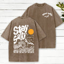 Stay Salty Ocean Waves Christian Washed T-Shirt