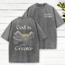 God Is Greater Christian Washed T-Shirt