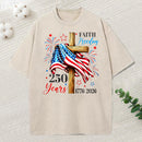 Faith Freedom 250 Years Christian Washed T-Shirt