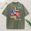 Faith Freedom 250 Years Christian Washed T-Shirt
