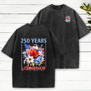 250 Years America Faith Freedom Family Christian Washed T-Shirt