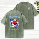 250 Years America Faith Freedom Family Christian Washed T-Shirt