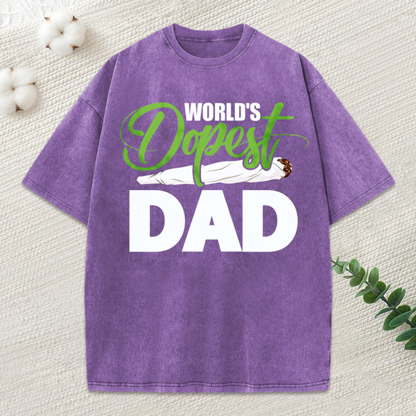 World's Dopest Dad Funny Fathers Day T-Shirt