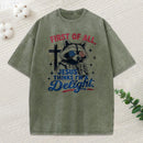 Jesus Thinks I'M A Delight Christian Washed T-Shirt