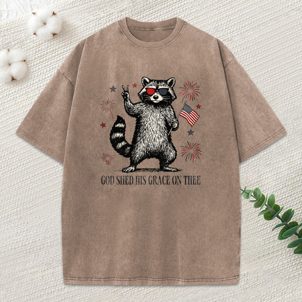 God Shed His Grace On Thee Christian Washed T-Shirt