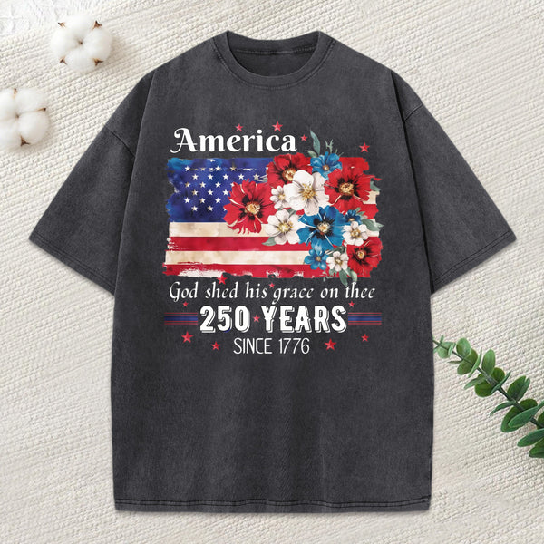 God Shed His Grace On Thee Christian Washed T-Shirt