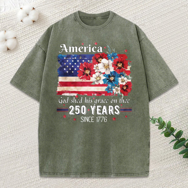 God Shed His Grace On Thee Christian Washed T-Shirt