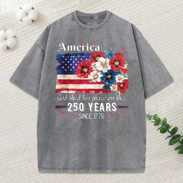 God Shed His Grace On Thee Christian Washed T-Shirt