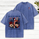 One Nation Under God Christian Washed T-Shirt