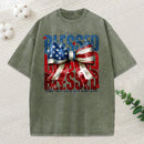 Blessed Is The Nation Whose God Christian Washed T-Shirt
