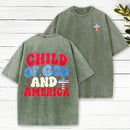 Child Of God And America Christian Washed T-Shirt