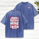 She Loves Jesus And America Too Christian Washed T-Shirt