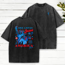 She Loves Jesus And America Christian Washed T-Shirt