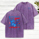 She Loves Jesus And America Christian Washed T-Shirt